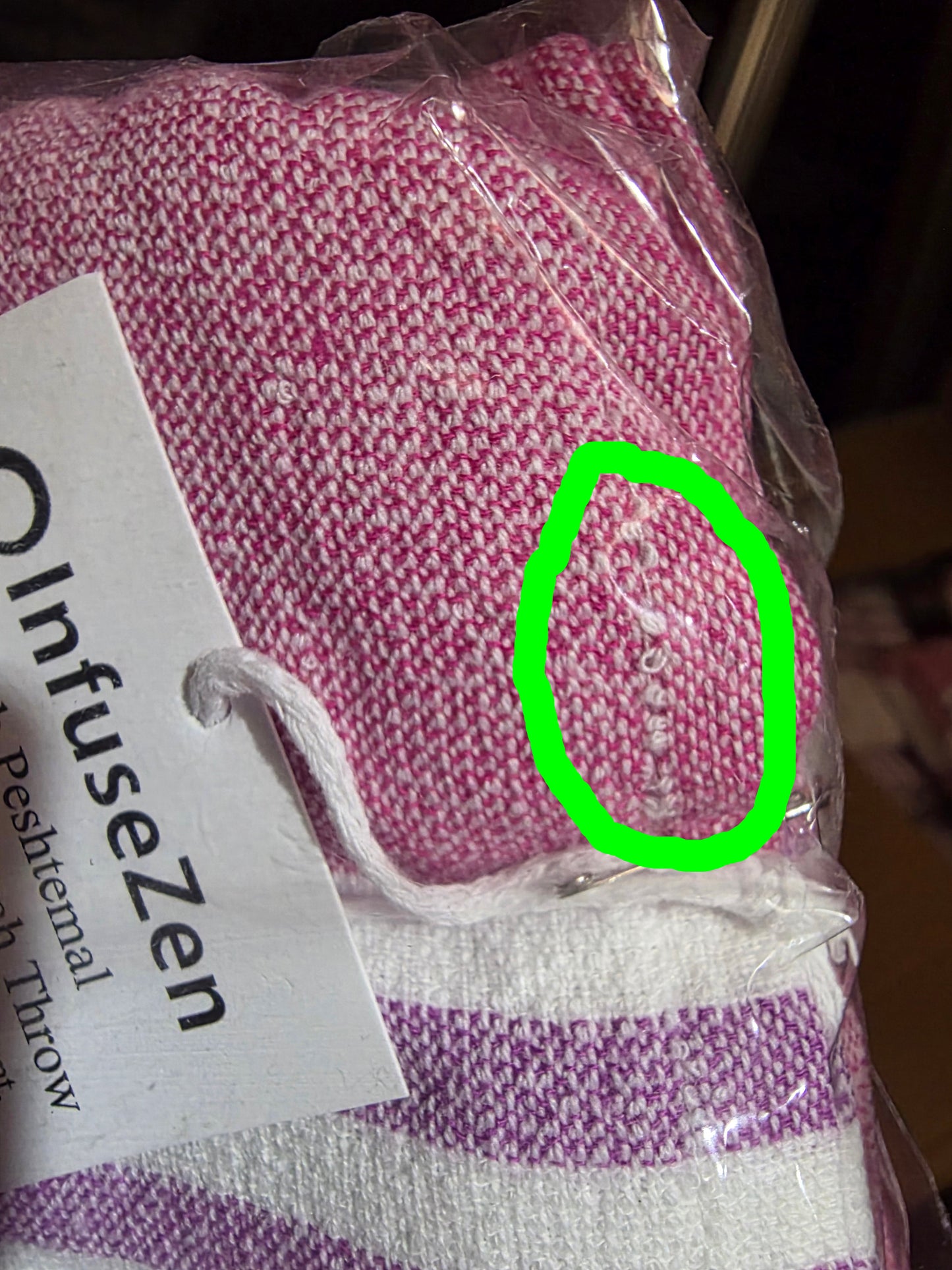 OUTLET SALE - Marine Terry Lined Turkish Towel in Pink and Purple - FINAL SALE