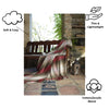 Plaid Turkish Throw Blanket in Red with Olive and Ivory