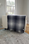 Waffle Weave Plaid Turkish Throw Blanket in Blue