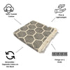 Hive Cotton Throw Blanket in Black and Cream