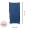 Stonewashed Organic Turkish Towel in Blue