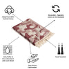 Camo Print Sand Resistant Reversible Turkish Towel in Burgundy