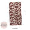 Camo Print Sand Resistant Reversible Turkish Towel in Burgundy