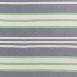 Cove Striped Turkish Towel with Soft Terry Cloth Back in Navy & Green