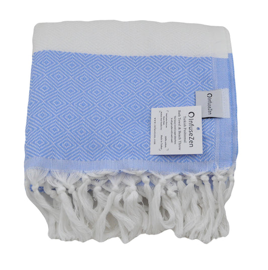 OUTLET SALE - Diamond Weave in Light Blue