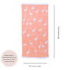 Flamingo Reversible Cotton Turkish Towel in Coral