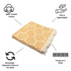 Hive Cotton Throw Blanket in Golden Yellow and Cream