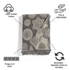 Clearance - Mandala Reversible Muslin Blanket in Charcoal and Grey