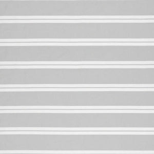 Haven Stripe Organic Terry Cloth Lined Hand Towel in Light Grey