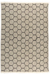 Hive Cotton Throw Blanket in Black and Cream