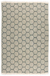 Hive Cotton Throw Blanket in Navy and Cream