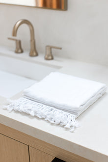  Stonewashed Organic Turkish Towel in 'Almost White'