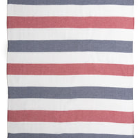 OUTLET SALE - Kapris Terry Lined Turkish Towel in Navy and Red