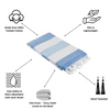 Kapris Striped Turkish Towel with Soft Terry Cloth Back in Blue and White