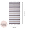 Kapris Striped Turkish Towel with Soft Terry Cloth Back in Brown, Beige and White
