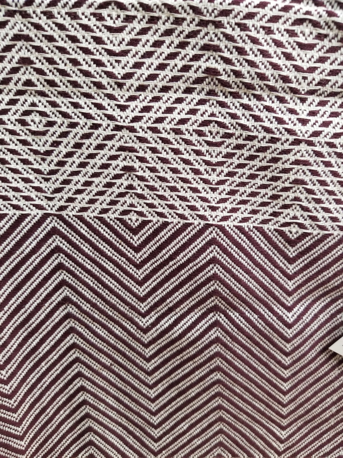 OUTLET SALE - Diamond Weave Turkish Cotton Throw Blanket in Burgundy