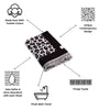 CLEARANCE - Leopard Full Terry Turkish Towel in Black