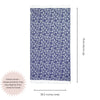 CLEARANCE - Leopard Turkish Towel Peshtemal in Indigo