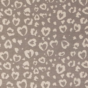 Leopard Heart Organic Turkish Towel in Brown