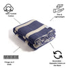 Clearance - Multi Stripe Reversible Muslin Blanket in Navy Blue