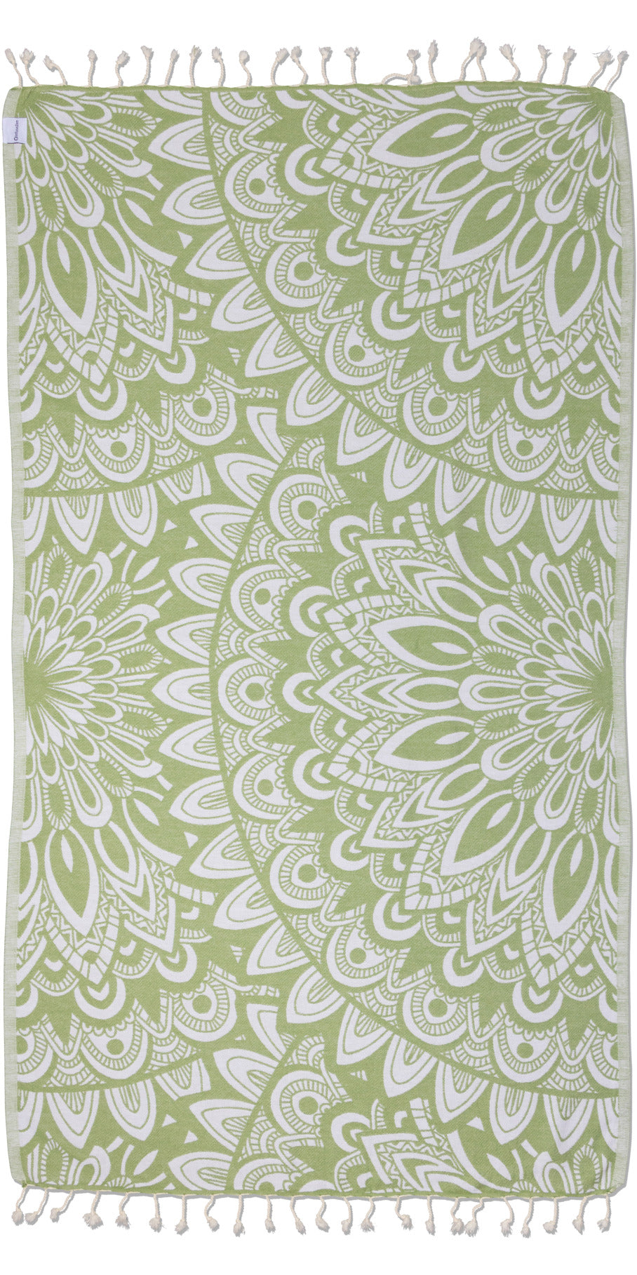 Mandala Organic Turkish Towel in Olive Green
