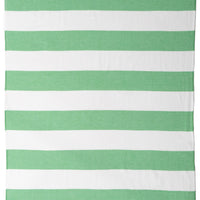 OUTLET SALE - Marine Terry Lined Turkish Towel in Green and Navy