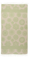 CLEARANCE - Mandala Flower Sand Resistant Turkish Towel in Olive