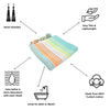 CLEARANCE - Rainbow Variegated Sand Free Turkish Towel in Mint