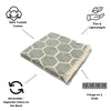 Hive Cotton Throw Blanket in Navy and Cream