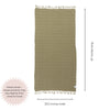 CLEARANCE - Stonewashed Turkish Towel in Khaki Green