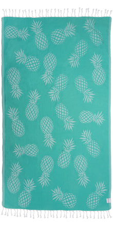  Pineapple Print Sand Free Turkish Towel in Mint