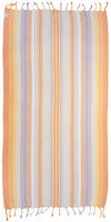 CLEARANCE - Rainbow Variegated Sand Free Turkish Towel in Orange