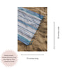 Rainbow Variegated Sand Free Turkish Towel in Navy