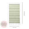Sauna Stripe Terry Cloth Lined Turkish Towel in Olive Green