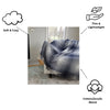 Waffle Weave Plaid Turkish Throw Blanket in Blue