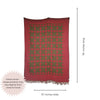Reversible Turkish Throw Blanket in Red and Olive