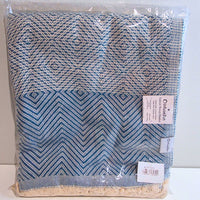 OUTLET SALE - Diamond Weave Turkish Cotton Throw Blanket in Teal - FINAL SALE