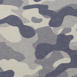 Camo Print Sand Resistant Reversible Turkish Towel in Navy