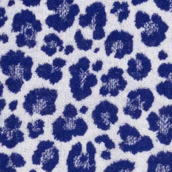 Leopard Full Terry Turkish Towel in Blue
