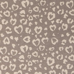 Leopard Heart Organic Cotton Medium Weight Throw Blanket in Brown & Natural