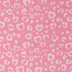 Leopard Heart Organic Turkish Towel in Pink