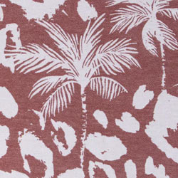Leopard Palm Organic Turkish Towel in Burgundy