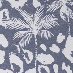 Leopard Palm Organic Turkish Towel in Navy