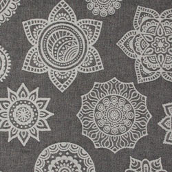 Mandala Flower Sand Resistant Turkish Towel in Black