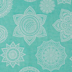 Mandala Flower Sand Resistant Turkish Towel in Seagreen