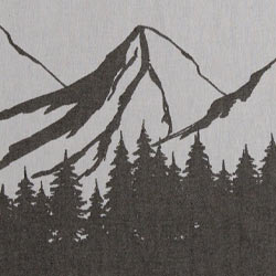 Mountain 100% Cotton Reversible Turkish Towel in Black