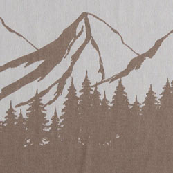 Mountain 100% Cotton Reversible Turkish Towel in Brown