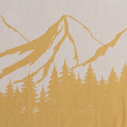 Mountain 100% Cotton Reversible Turkish Towel in Mustard