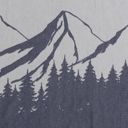 Mountain 100% Cotton Reversible Turkish Towel in Navy