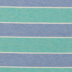 Multi Stripe Terry Cloth Lined Turkish Towel in Mint and Blue